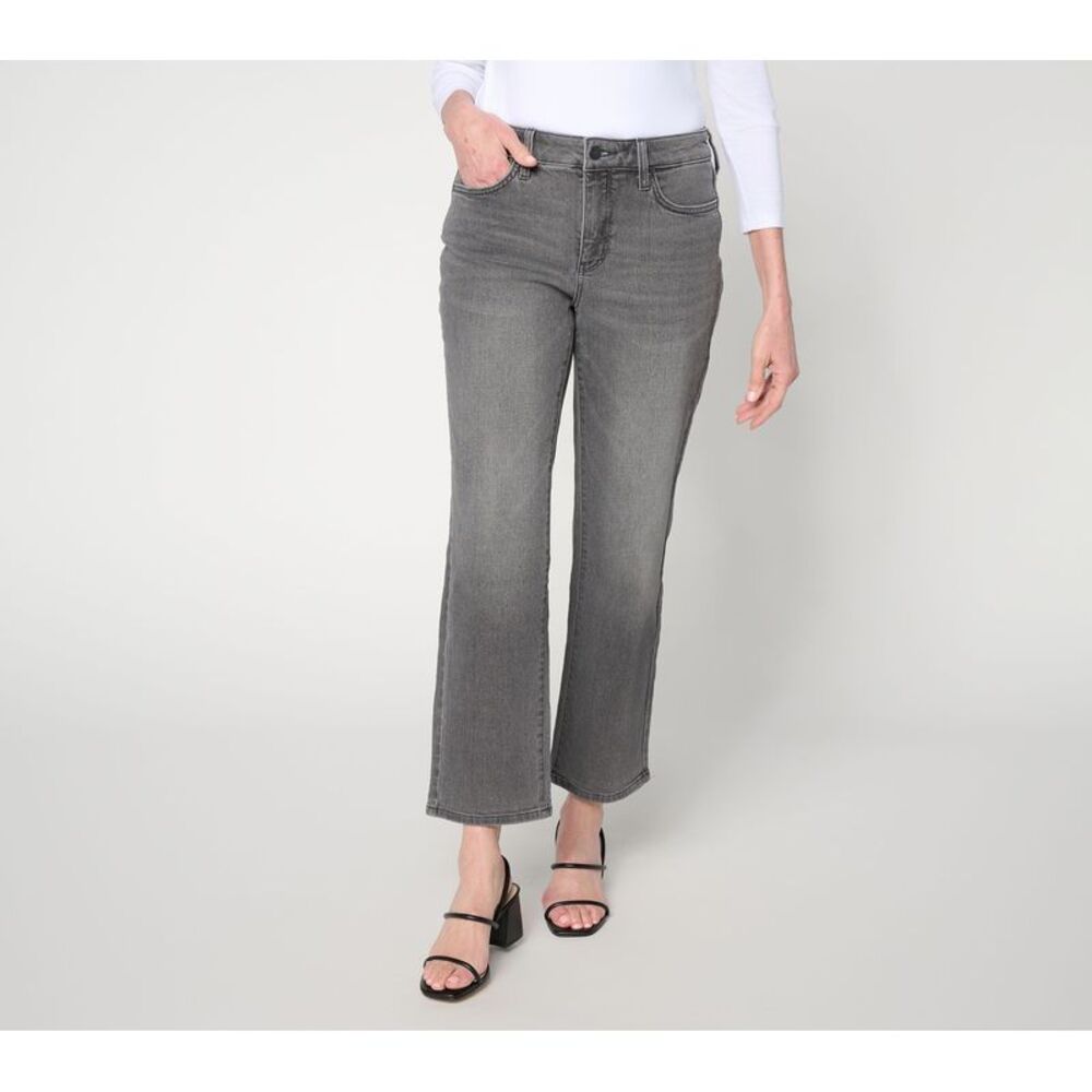 NYDJ Women's Pants Sz 10 Make Your Selection: Marilyn Straight-Leg Gray A739436